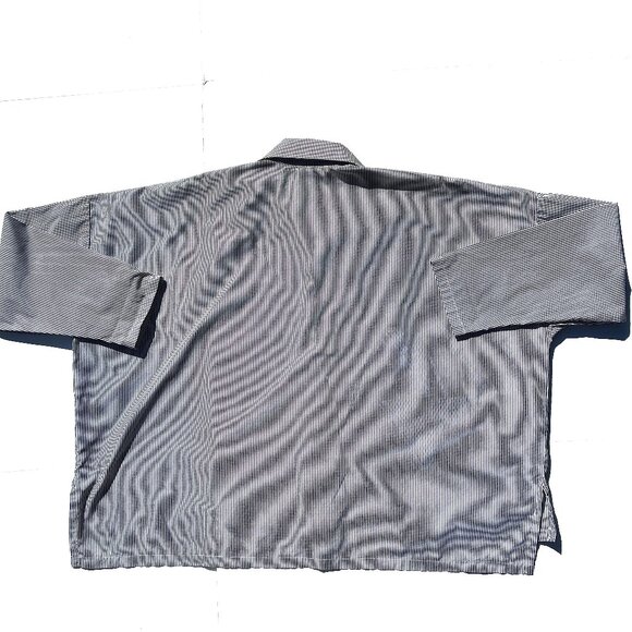 Women’s PLANET 100% Cotton Pinstriped Button Up Shirt, Black/White OS - Picture 10 of 14